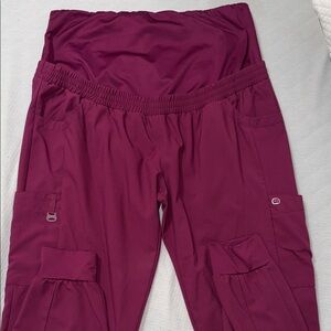 Wink Women's Maternity Burgundy Joggers